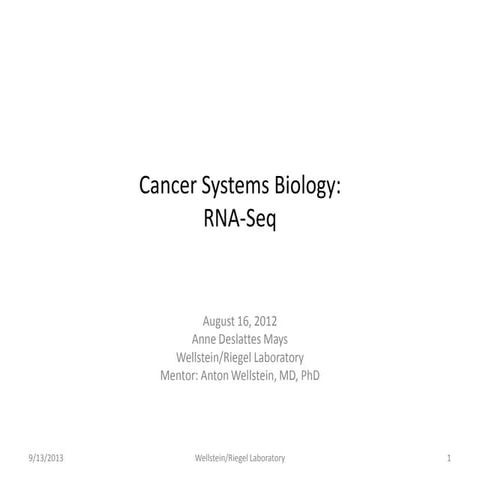 2012 august 16 systems biology rna seq v2