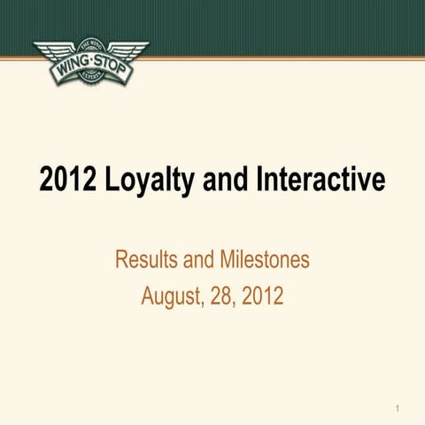 2012 Wingstop update | PPTX