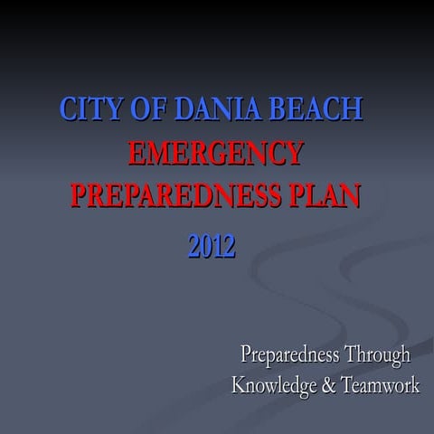 2012 Dania Beach Hurricane Preparedness
