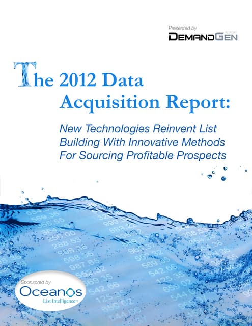 2012 Data Acquisition Report 