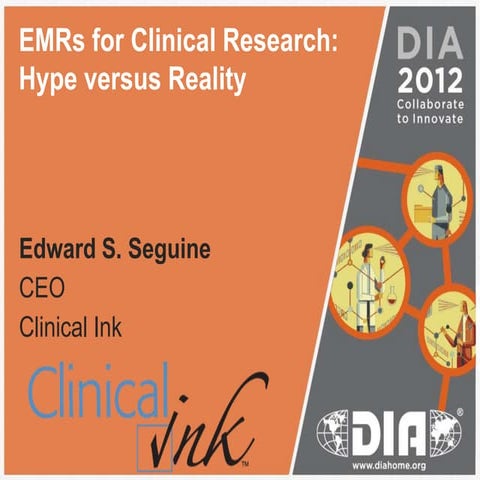 2012 DIA  EMRs for clinical research