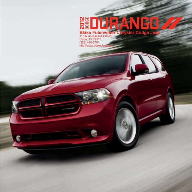 2012 Dodge Durango For Sale TX Dodge Dealer Near Fort Worth PDF