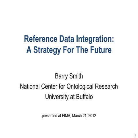 Reference Data Integration: A Strategy for the Future