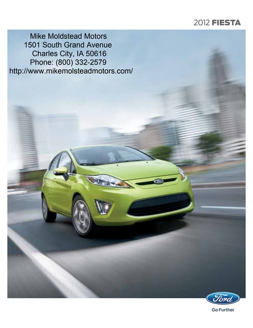 2012 Ford Fiesta Brochure | Mason City Ford, Waverly Ford, and Clear Lake Ford
