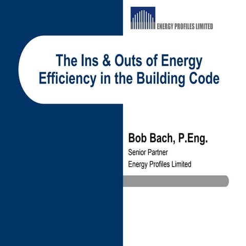 The Ins & Outs of Energy Efficiency in the Building Code