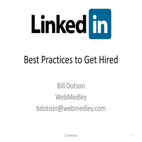 2012 Georgetown College LinkedIn Presentation