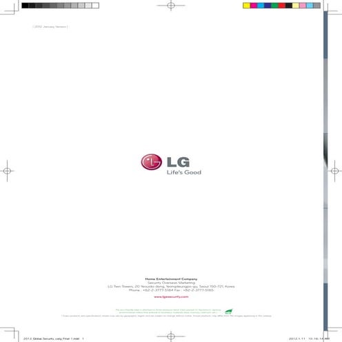 LG Electronics Chile: Catálogo 2012 de productos de Seguridad
