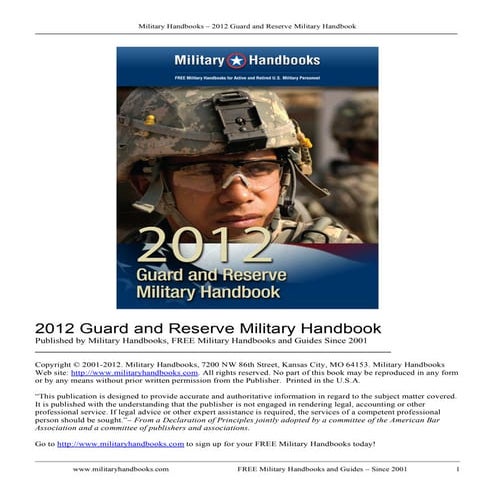 2012 guard and reserve military handbook