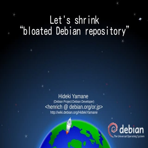 Let's shrink Debian package archive!