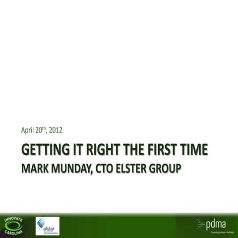 Mark Munday Innovate Carolina 2012