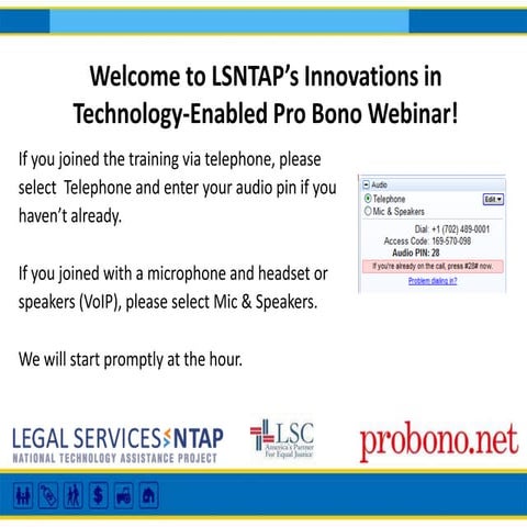 Innovations in Technology-Enabled Pro Bono webinar