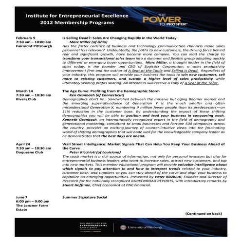 2012 institute membership program schedule 103012