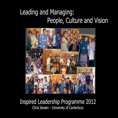 Chris Jansen (www.Ideacreation.org) - "Leading and Managing: People, Culture ...