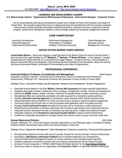 2013-Jarvis Resume-Learning & Development Leader
