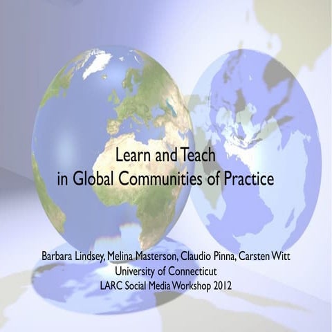 Teach & Learn in Global Communities of Practice