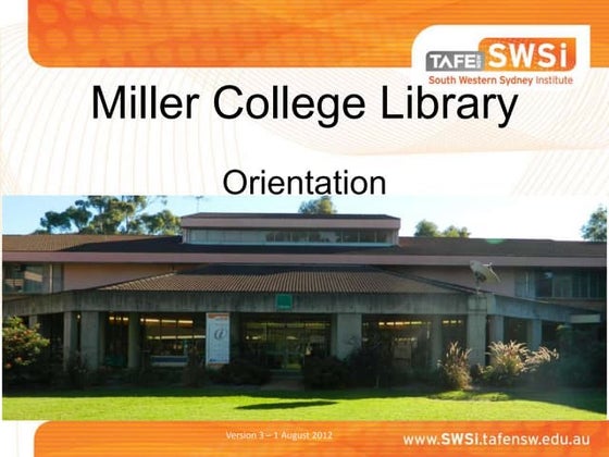 2012 Library Orientation (1 August 2012)