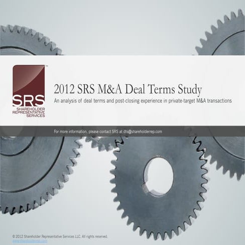 2012 M&A Deal Terms Study