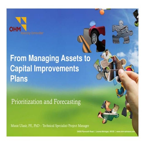 Municipal Infrastructure: Managing Assets to Capital Improvement Plans