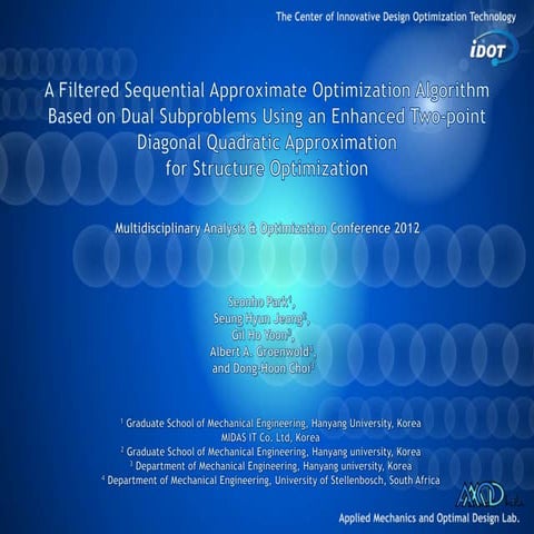 new optimization algorithm for topology optimization