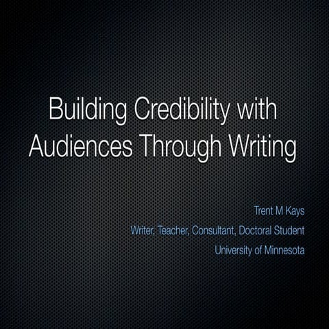 Building credibility | PDF