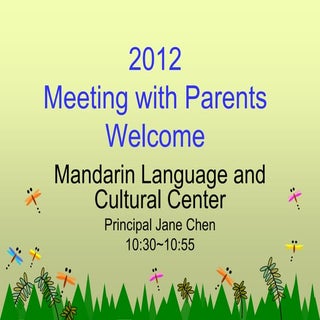 2012 meeting with cfl class parents...