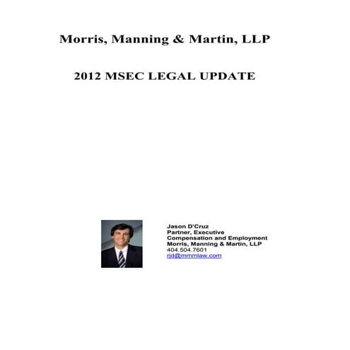 2012 MSEC Legal Update
