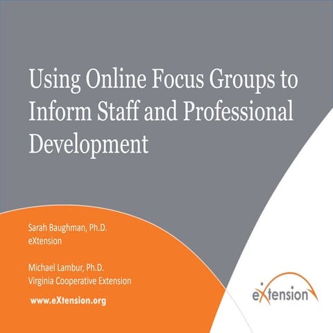 Using Online Focus Groups to Inform Staff and Professional Development
