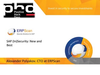 SAP (in)security: New and best