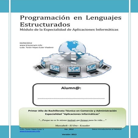 Programación en Lenguajes Estructurados. 2012