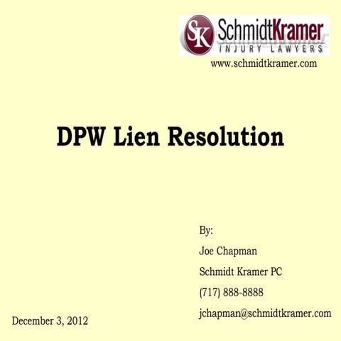 2012 presentation dpw liens | PPT