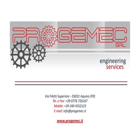 Progemec s.r.l. General Presentation