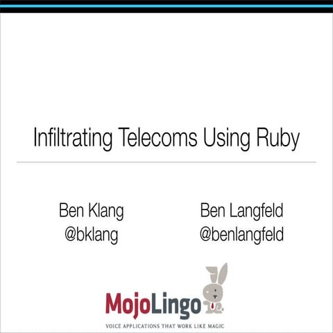 Infiltrating Telecoms Using Ruby