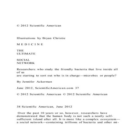 © 2012 Scientific AmericanIllustrations by Bryan Chris