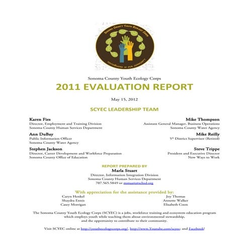SCYEC 2011 Evaluation Report (2012)