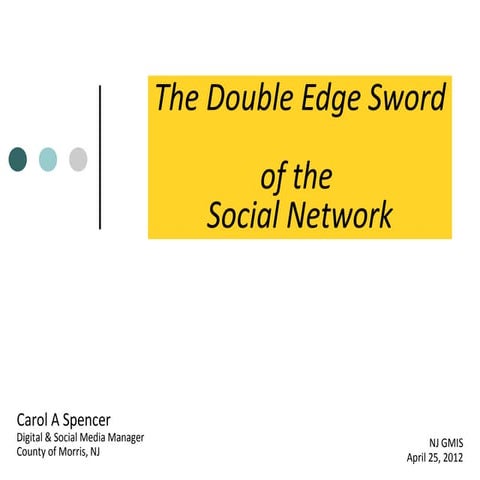 2012: NJ GMIS: The Double Edge Sword of the Social Network