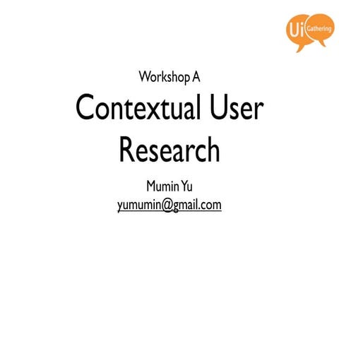 2012 Taiwan UX Summit 工作坊A 簡報