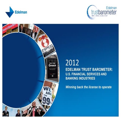 2012 Edelman Trust Barometer: U.S. Financial Services and Banking Industries