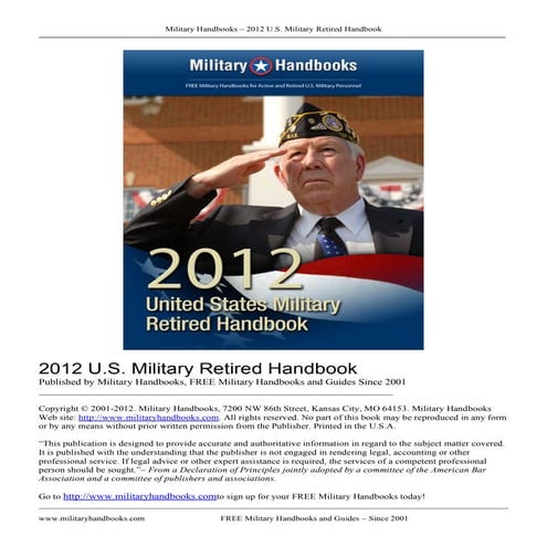 2012 u.s. military retired handbook