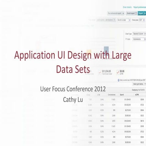 Application UI Design with Large Data Sets (Cathy Lu)