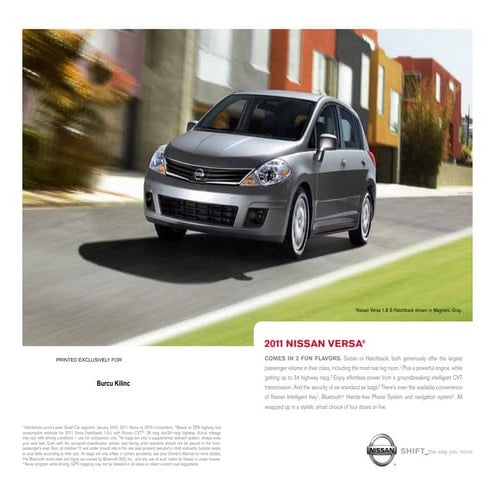 2012 NIssan Versa Brochure 