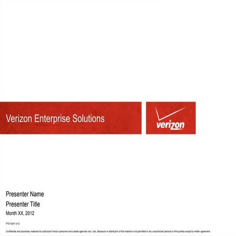 Verizon Enterprise Solutions Overview