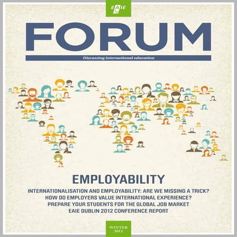 Internationalisation of higher education and employability | 2012 winter EAIE Forum member magazine