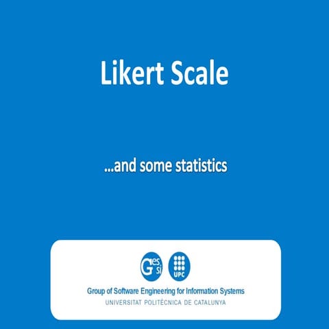 Likert scales and statistics