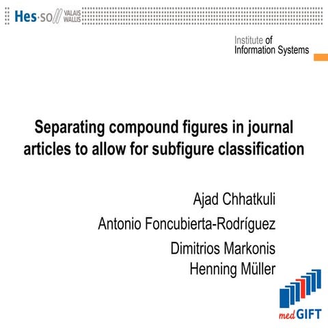 Separating compound figures in journal articles to allow for subfigure classi...