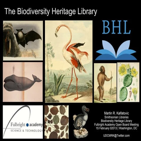 The Biodiversity Heritage Library