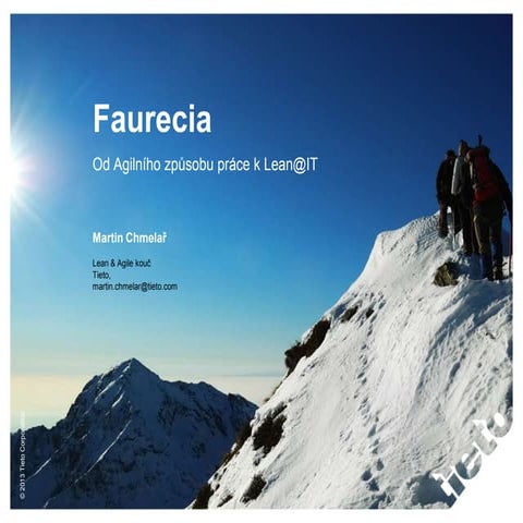 Případová studie: Od Agilního způsobu práce k Lean@IT
