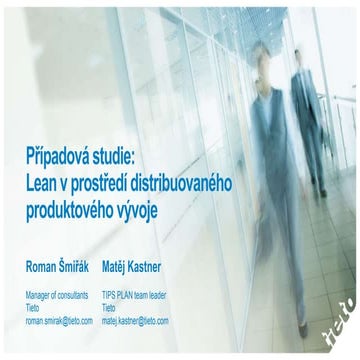 Případová studie: Lean v prostředí distribuovaného produktového vývoje