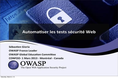2013 03-01 automatiser les tests sécurité