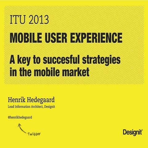 Mobile User Experience – A key to successful strategies in the mobile market