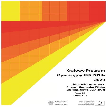 Krajowy Program Operacyjny EFS 2014-2020